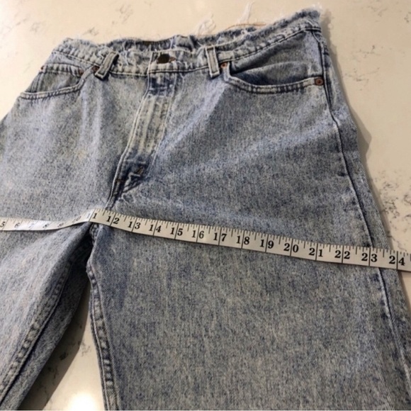 Vintage LEVI’S 550 raw hem on waist high waist jeans blue - Picture 12 of 16